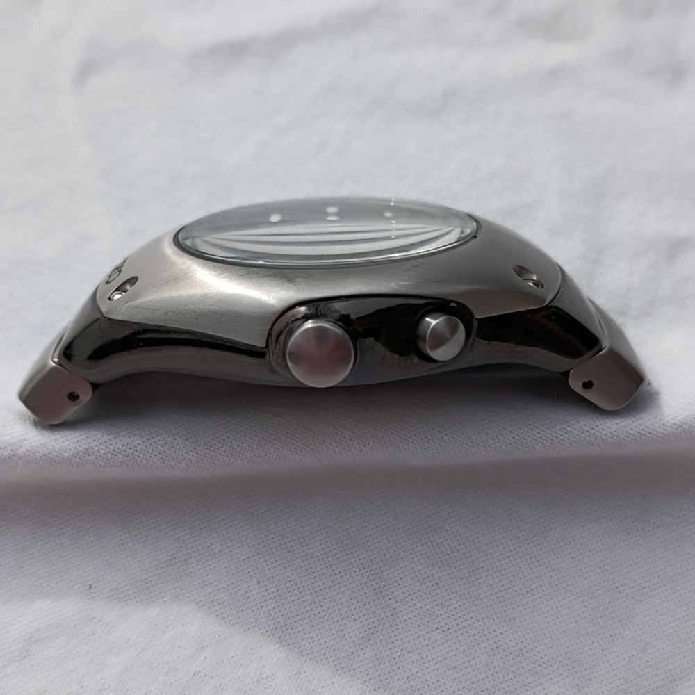 Seiko Kinetic Watch Gray Dial Stainless Steel No Strap/Band - PARTS ONLY - Picture 3 of 8